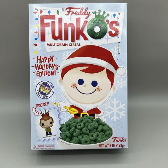 Funko Pop! Freddy Funko’s Multigrain Cereal Happy Holidays Edition Mini Pop - Picture 1 of 9